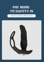 Load image into Gallery viewer, Wildsutd Fully Automatic Telescopic Vibrating Prostate Massager with Dual Rings and Remote Control
