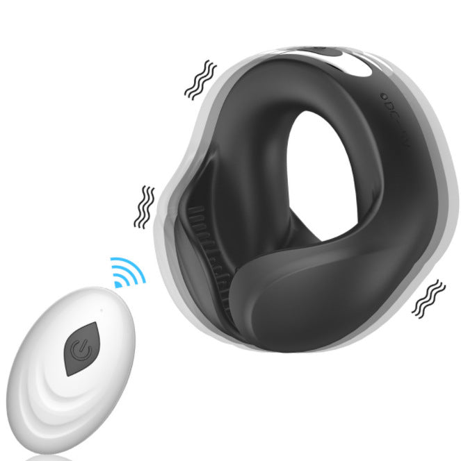 Wildstud USB Rechargeable Silicone Remote Control Cock Ring for Men - 10 Vibration Modes for Delayed Pleasure