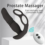 Load image into Gallery viewer, Wildsutd Fully Automatic Telescopic Vibrating Prostate Massager with Dual Rings and Remote Control